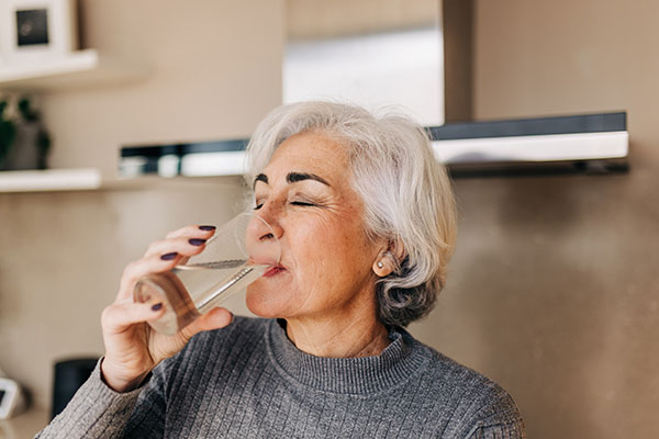 Woman drinking water