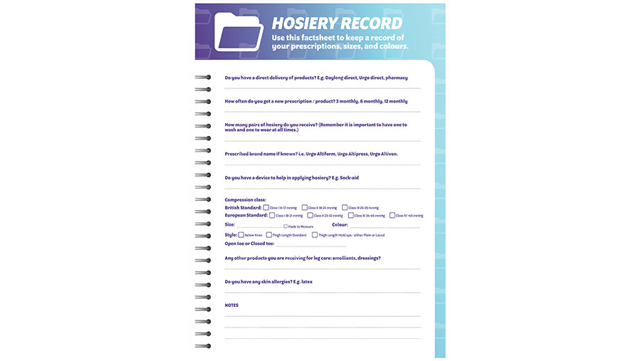 Hosiery record